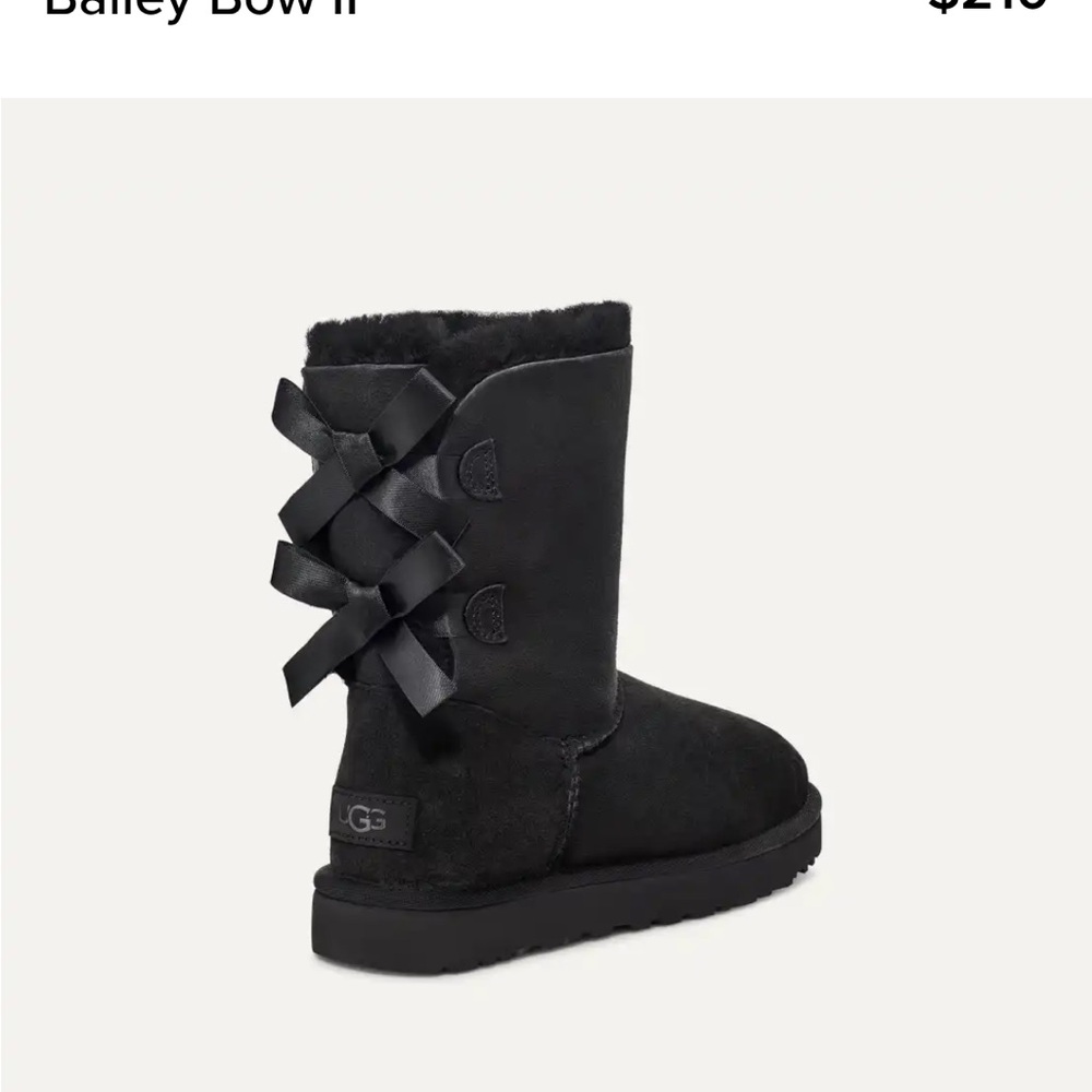 UGG Black Bailey Bow Boots